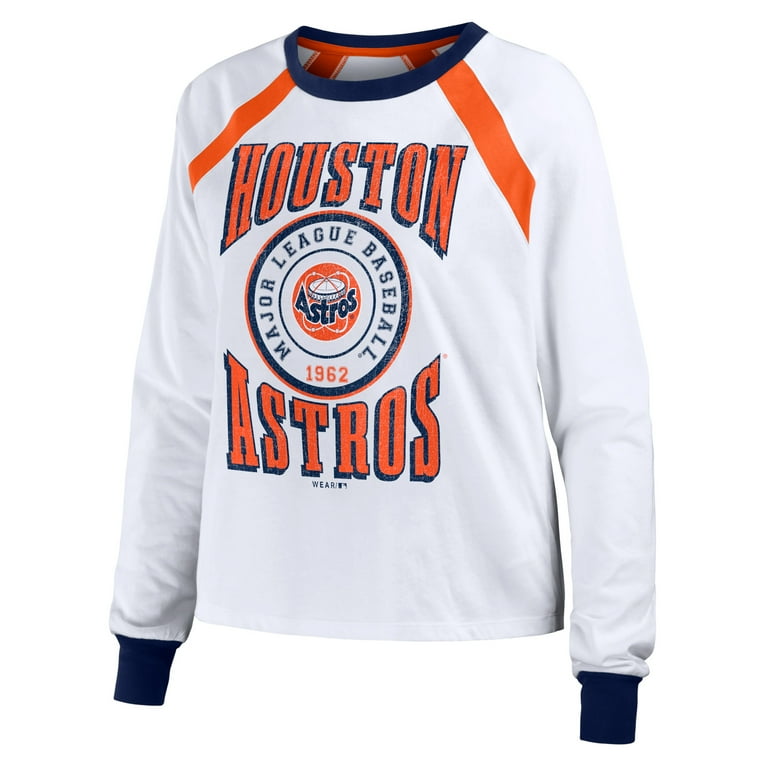 Women's WEAR by Erin Andrews White Houston Astros Raglan Long