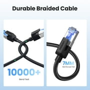 UGREEN Cat 8 High-Speed Ethernet Cable, Nylon Braided Durable Internet Cable RJ45 Lan Cable, 15 ft