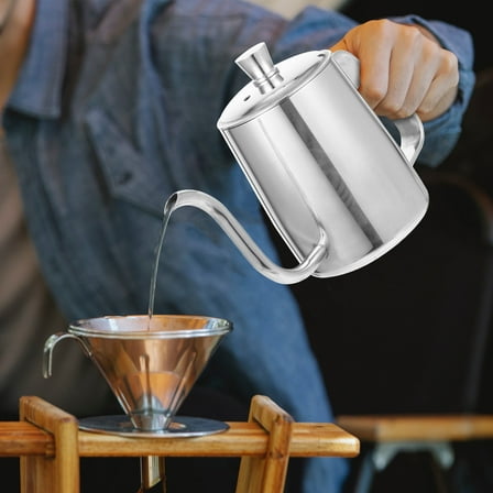 ELAYARD Stainless Steel Coffee Pot for Stove Top Brewing, Finish, 1 Piece Coffee Maker