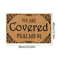 thumbnail image 3 of Welcome Pad Door Outdoor Entrance We Are Covered Psalms 91 Door Pad Non- Rubber Mat For Family Indoor Farmhouse Fun Kitchen Carpet Courtyard Full Brown, 3 of 7