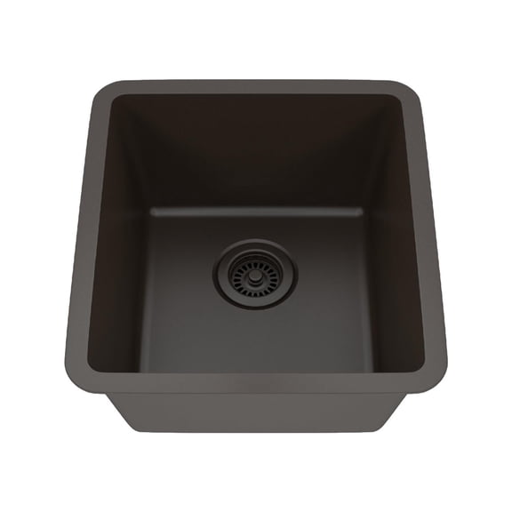 16" x 18" Quartz Kitchen Sink, Single Bowl Sink, Drop-in Sink, Undermount Sink, Granite Kitchen Sink, Metallic Mocha Kitchen Sink, Lexicon Platinum LP-1618-M-SO