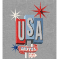 thumbnail image 2 of Americana Vintage Motel Sign Heather Gray Adult Crew Neck Long Sleeve Tee-Medium, 2 of 3