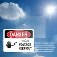 thumbnail image 6 of (2 Pack) High Voltage Keep Out OSHA Danger Sign 7 Inch X 5 Inch Vinyl Label Decal Sticker Weather Resistant, UV Protected for Workplace, Business, and Construction Site, Made in the USA, 6 of 7