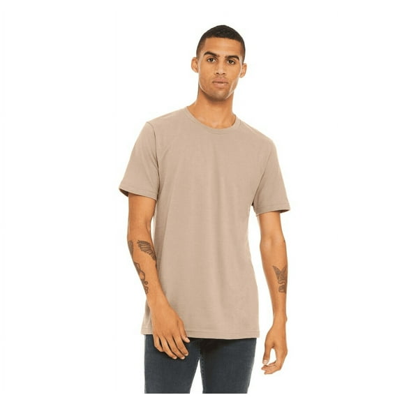 BELLA CANVAS Adult Unisex Short Sleeve Crew T-Shirt for Crafting, Tan, Large