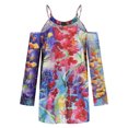 thumbnail image 4 of Mujeres Impresas Floral Mangas Largas Mangas de Bengala Mini Rodilla Vestidos Casuales Odeerbi ODB113300, 4 of 8