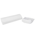 thumbnail image 5 of Half Moon Memory Foam Pillow, 20.5"*8"*4.5" Sleep Restoration Bolster Pillow for Under Knees, Side, Back, Stomach Sleepers, White Memory Foam Support Pillow for Back Pain Relief WRWQ111, 5 of 5