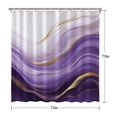 thumbnail image 5 of Purple Gold Marble Pattern Shower Curtain 72"x72" ,Bathroom Decorative Shower Curtains Set with 12 Hooks,Modern Waterproof Washable Shower Curtain, 5 of 6