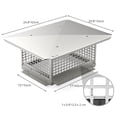 thumbnail image 2 of Dextrus 13" x 17" Fireplace Chimney Cap, Outdoor Chimney Cover, 304 Stainless Steel, with Flexible Metal Strips, Bolts & Gloves Included, 2 of 6