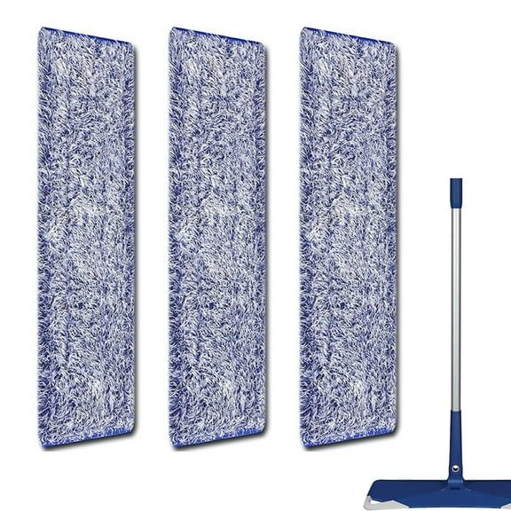 3 Pack Microfiber Dusting Pad Compatible with All Bona Mops, Attracts and Picks Up Dust, Pet Hair, and Dirt on Wood, Stone, Tile, Laminate, and Vinyl Floors