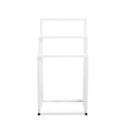 thumbnail image 4 of Tcbosik 33.8"H Free Standing Metal Towel Rack, Bath Towel Drying Valet Holder, Towel Bar Stand for Kitchen Toilet Washroom Shower Room Poolside, White, 4 of 5