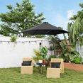 thumbnail image 2 of Outsunny 8.5FT Offset Patio Umbrella 360° Rotation Cantilever Parasol Black, 2 of 10