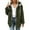 Army Green, variant on Women's Fuzzy Fleece Jacket Lightweight Full Zip Up Sherpa Jacket Warm Soft Fall Winter Coat Hoodie