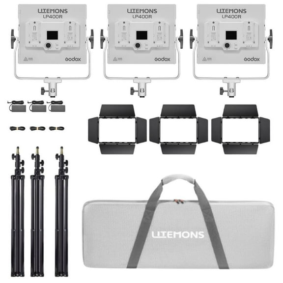Godox Litemons LP400R 36W RGB LED 3-Light Panel Kit