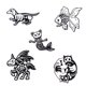 thumbnail image 1 of 5 PCS Insignias De Calavera Pasadores De Solapa Para Bolsas Monederos Disfraces Partido Decorativo Sunnimix Pernos de broche, 1 of 8
