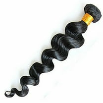 YYAo Human Hair, Hairpiece, Wig,Affordable Hair Loose Wave 100% Human Hair Natural Black 1 Bundle 100gram