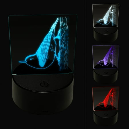 

Active White-Breasted Nuthatch LED Night Light Sign 3D Illusion Desk Nightstand Lamp