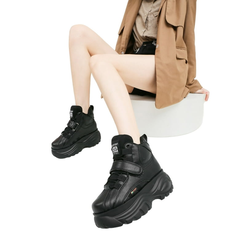 ANUFER Women's Goth Punk High Top Platform Chunky Sneakers ANUFER Women's Goth Punk High Top Platform Chunky Sneakers