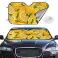 thumbnail image 2 of Haiem Yellow Limes Car Windshield Sun Shade - Blocks UV Rays Sun Visor Protector, Sunshade to Keep Your Vehicle Cool, Universal Fit SUV Van Sedan-Small, 2 of 7