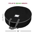 thumbnail image 4 of Primode Bolsa De Almacenamiento Para Coronas Navideñas De 36 Pulgadas - Contenedor De Coronas Con Asas - Material De Poliéster Oxford 600D Duradero Soporte De Almacenamiento Para Coronas Navideñas Gra, 4 of 5