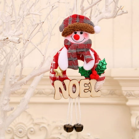 

Christmas Decoration Letters Pendant Cute Lovely Interesting Santa Pendant for Table Bookshelf Fireplace Decor