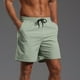 thumbnail image 5 of pstuiky Pantalones cortos cargo para hombre, Pantalones cortos casuales de moda para hombre, de color liso, con bolsillo y cintura elástica. Pantalones cortos de baloncesto, 5 of 6