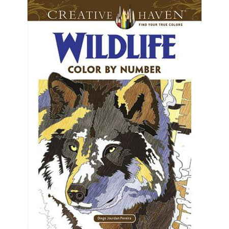 Creative Haven Wildlife Color by Number Coloring (Best Keno Numbers To Pick)