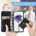 thumbnail image 7 of SaniMore Wallet Case for Nothing Phone (1) 6.55", Vintage PU Leather Case Card Slots Cash Pocket Stand Feature Magnetic Closure Anti-drop Shockproof Full Body Protective Case, Black, 7 of 7
