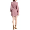 thumbnail image 3 of INSPIRE CHIC Women's Safari Point Collar Button Down Belted Corduroy Shirt Dress M Dusty Pink, 3 of 5