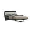thumbnail image 3 of K-Living Asher Grey Lacquer Finish Queen-Size Bed with PU Padded Headboard and One-Touch LED Light, 3 of 3
