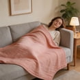 thumbnail image 6 of Summer Multi Layered Cotton Gauze Nap Blanket, Soft Breathable Air Conditioned Quilt for Bed Couch, Lightweight Travel Wrap, 6 of 6