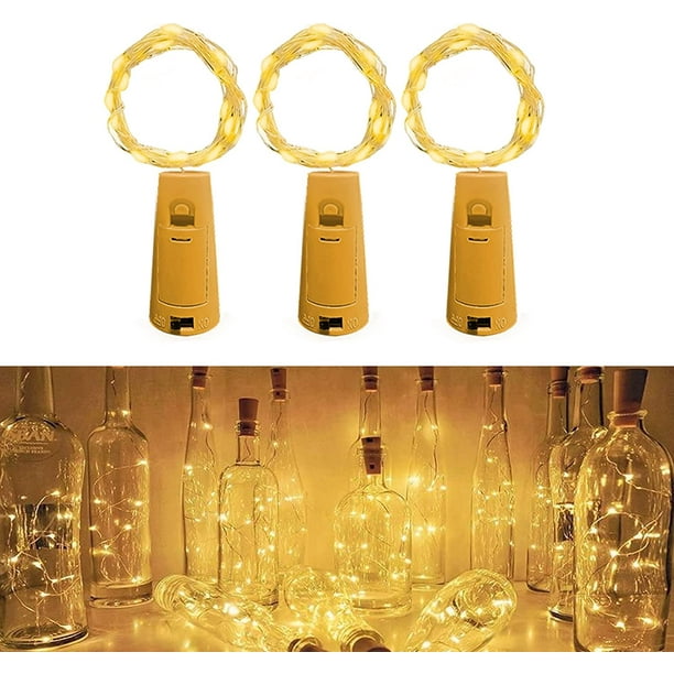 LED Bottle String Lights,[3 pieces] 2m 20 LEDs for Bottle, LED Bottle
