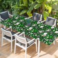 thumbnail image 2 of St. Patrick's Day Table Cloths for 8 Foot Rectangle Tables, Spring Green Lucky Leaf Harps Hats Patio Waterproof Elastic Fitted Tablecloths, Washable Rectangular Table Cover for Camping, 2 of 8