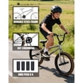 thumbnail image 6 of Vollsch Freestyle BMX Bikes 20 Inch Kids Bicycle for 8-15 Years Old Teens, Boys, Girls, Beginner-Lever Riders, Titanium Silver, 6 of 8