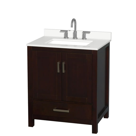 Wyndham Collection Wcs141430s-Qtz-Us3mxx Sheffield 30" Free Standing Single Basin Vanity
