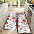thumbnail image 4 of Kitchen Rugs Sets Of 2,Pioneer Flower Floral Print Pattern Anti Fatigue Kitchen Mat Rugs Non Slip Washable,Decorative Kitchen Floor Mats for Kitchen,Sink,Laundry,17"x47"+17"x47", 4 of 5