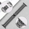 thumbnail image 4 of Bling Stainless Steel Band for Apple Watch Bands and Case 38mm 40mm 41mm for Women Link Solid Metal Wristbands Strap -Silver, 4 of 5