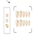 thumbnail image 4 of Fofosbeauty 24pcs Press on False Nails Tips, Almond Fake Acrylic Nails, Simple French Love, 4 of 8