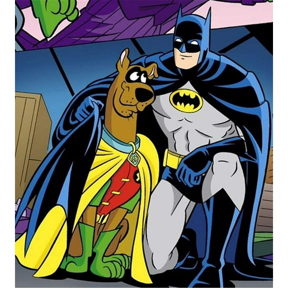 Diamond Painting Kits for Adults,Batman and Scooby-Doo Diamond Art Kits Full Drill Diamond Dots Paint with Diamonds Gem Arts and Crafts for Beginner Kids Home Wall Decor 12X16IN