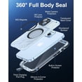 thumbnail image 4 of for iPhone 15 Plus Waterproof Case with Magnetic, Screen Protector, Lanyard, IP68 Full Body Shockproof, for Water Sports Outdoor Work, For iPhone 15 Plus 6.7", 4 of 7