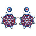 thumbnail image 1 of Pendiente de tela de araña gótico estilo Punk bonitos pendientes de araña espectro de Halloween pendientes de aro de moda para mujer regalos para amantes Rojo Verde, 1 of 4