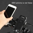 thumbnail image 3 of sunsanly Bicycle Headlight Phone Holder with 130dB High Decibels Horn Rechargeable Super Bright Lightweight Adjustable Night Riding Road Mountain Bike LED Lamp, 3 of 8