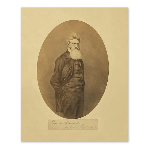 HISTORIX Vintage 1859 John Brown Portrait Photo Print - Vintage Photo of American Abolitionist Movement Leader John Brown Poster Wall Art