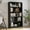 Black, variant on STARY 5 Tiers Bookcase, Wooden Bookcase with Adjustable Shelves for Home, Office, Mahogany