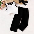 thumbnail image 5 of Pantalones de Verano para Niños Pequeños Estilo Color Sólido sin Mangas Chaleco Y Pantalones Largos, Lindo Conjunto de Verano para Niños de Dos Piezas, 5 of 5