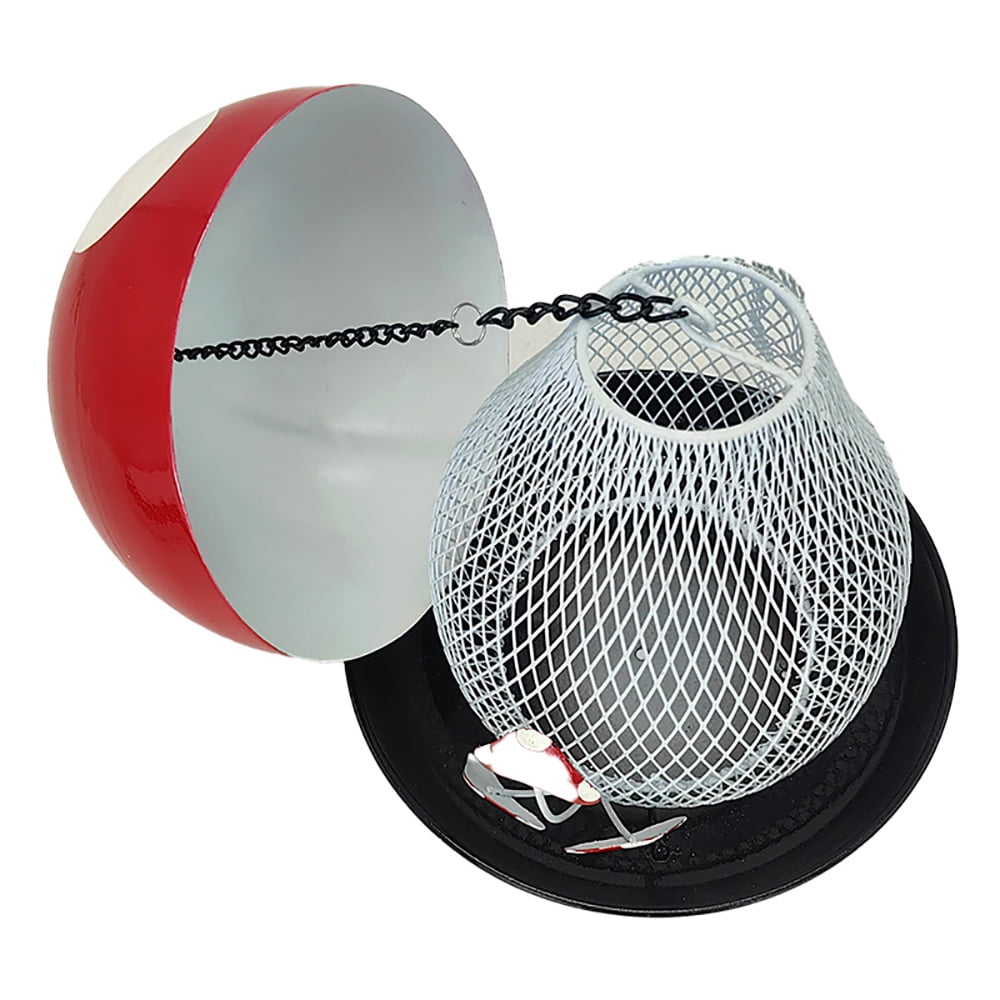 Mushroom Shape Hummingbird Feeder, Red Metal Bird Feeder Outside Hanging Bird Feeder Squirrel Proof Bird Feeder Outdoors and Garden Yard Decoration