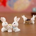 thumbnail image 5 of 2Pcs/Set Rabbit Ornament - Anti-fade Decorate Lightweight Mini Lovely - Animal Ornaments for Bedroom, 5 of 8