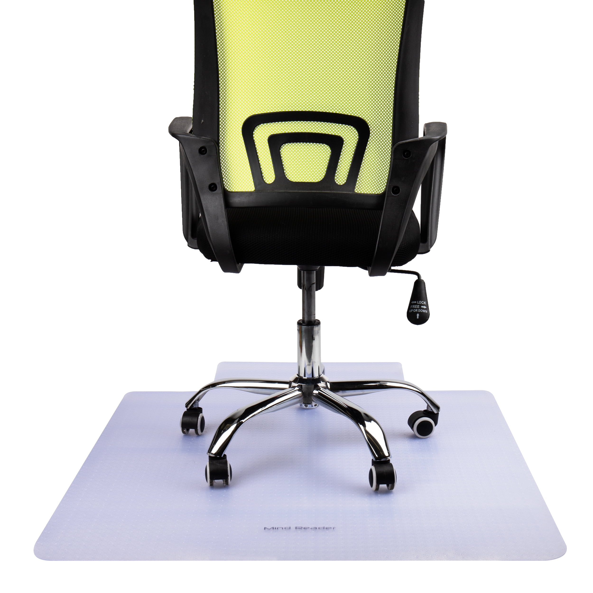 Mind Reader Office Chair Mat for Carpet, Under Desk, PVC, 47.5"L x 35.5"W x 0.125"H, 2-Pack, Clear