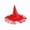 Red, variant on ShaoXinWan 38x19cm Star Moon Gold Foil Fabric Witch Hat with Fringe Trim, Lightweight Foldable Halloween Pointed Wizard Cap for Cosplay, Party Parade, Fall Holiday Dress-Up