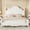 White, variant on Merluxy Solid Wood King Bed Frame with Arched Headboard, Traditional Poster Bed with Wooden Slats Support, Easy Assembly, White