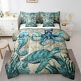 thumbnail image 1 of YST Ocean Sea Turtle Comforter Set, 7-Piece, Marine Animal Theme, Queen, 1 of 4
